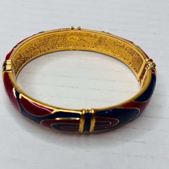 KJL KENNETH JAY LANE Abstract Print Clamper Bracelet - Picture 6 of 8